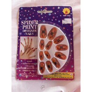 Spider Nails Ongles Nails Halloween Costume Accessory